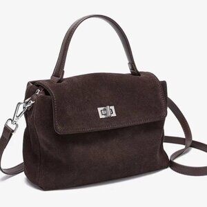 Elegant Genuine Suede Leather Crossbody Shoulder Bag Women Designer 5 Colors